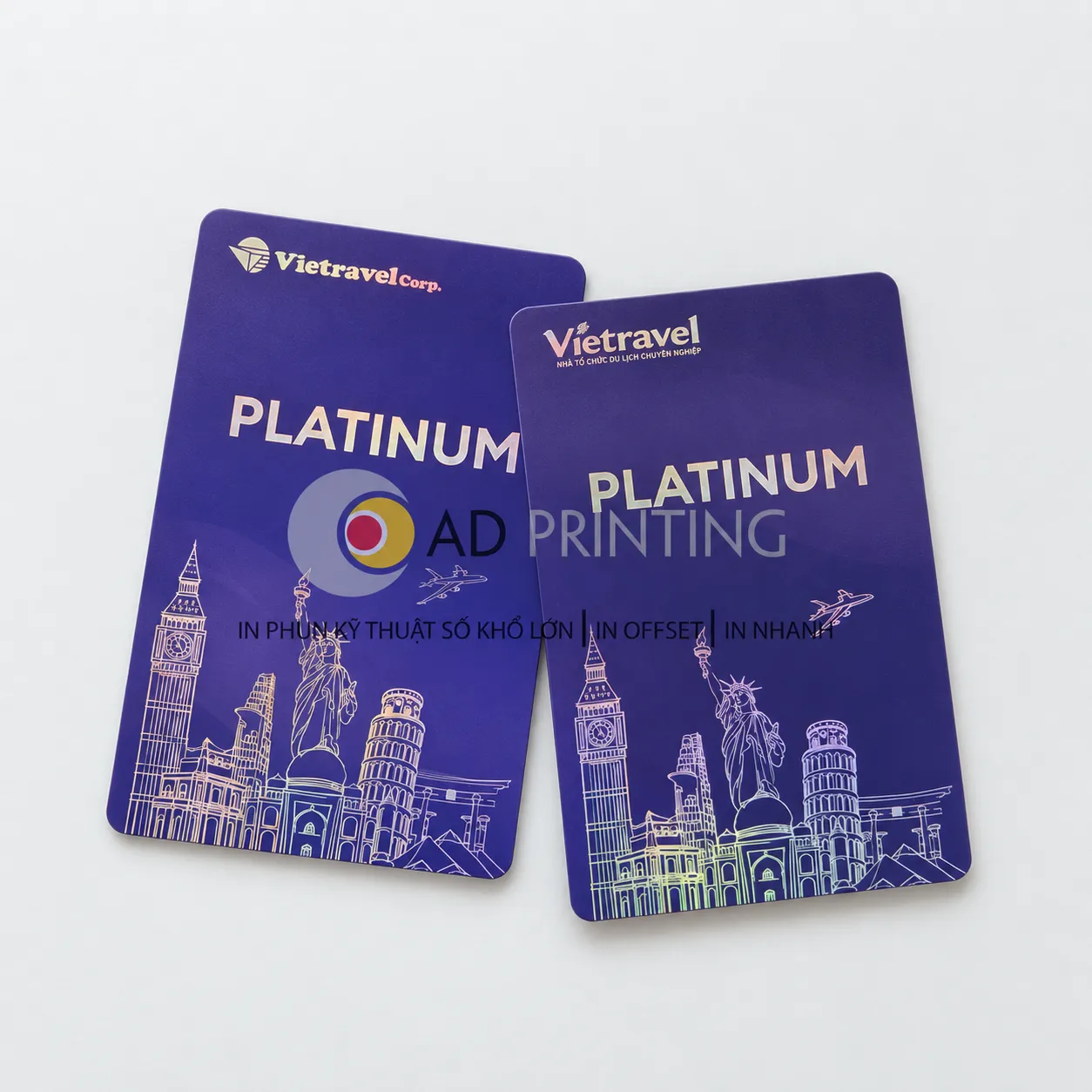 In thẻ nhựa PVC ép nhũ 7 màu - Ảnh 2