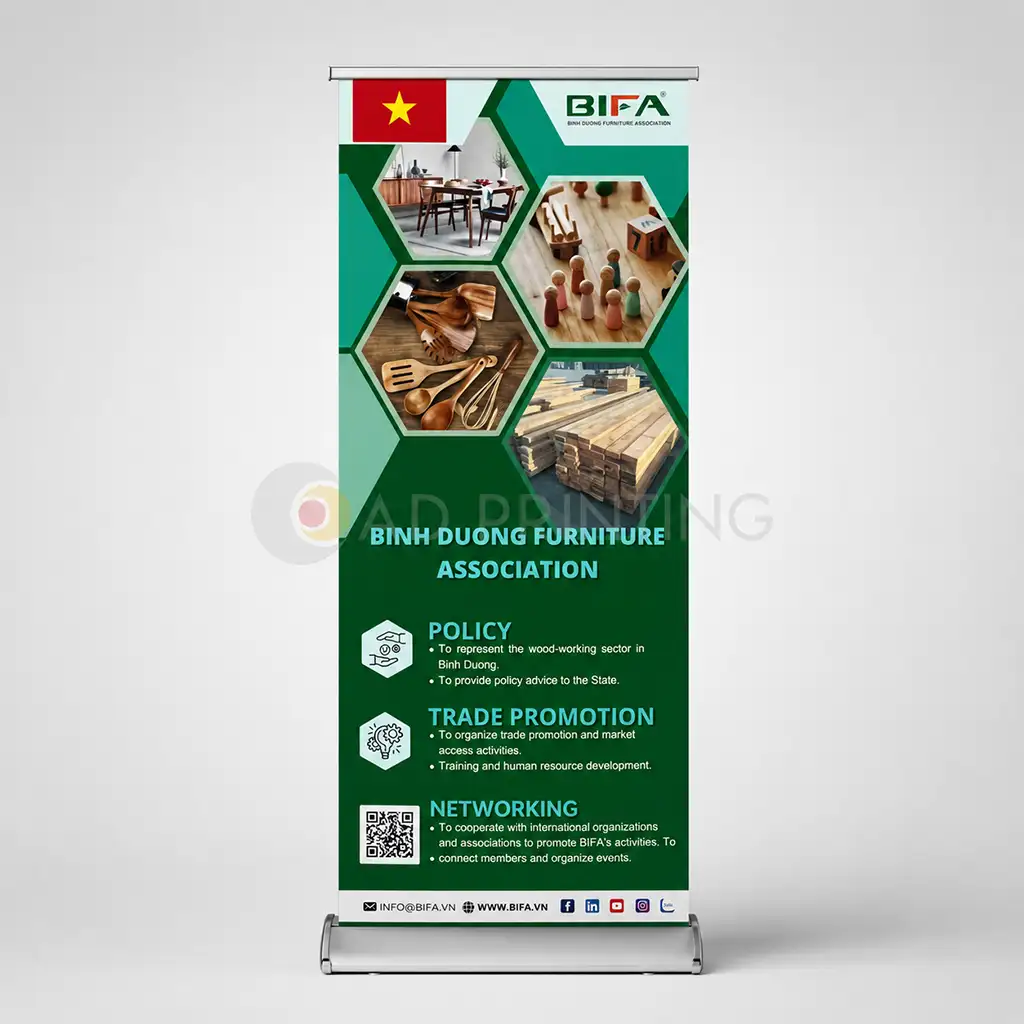Standee cuộn chân nhôm sơn tỉnh điện - Ảnh 4