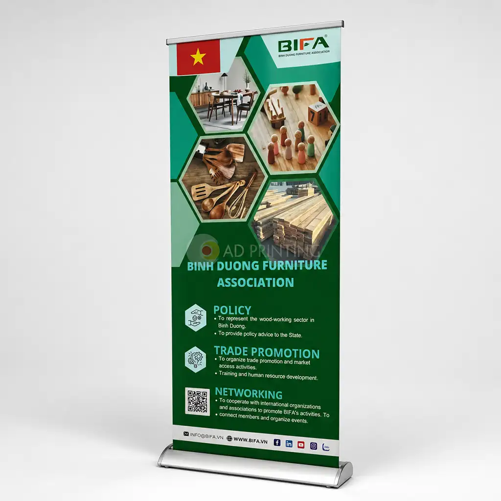 Standee cuộn chân nhôm sơn tỉnh điện - Ảnh 3