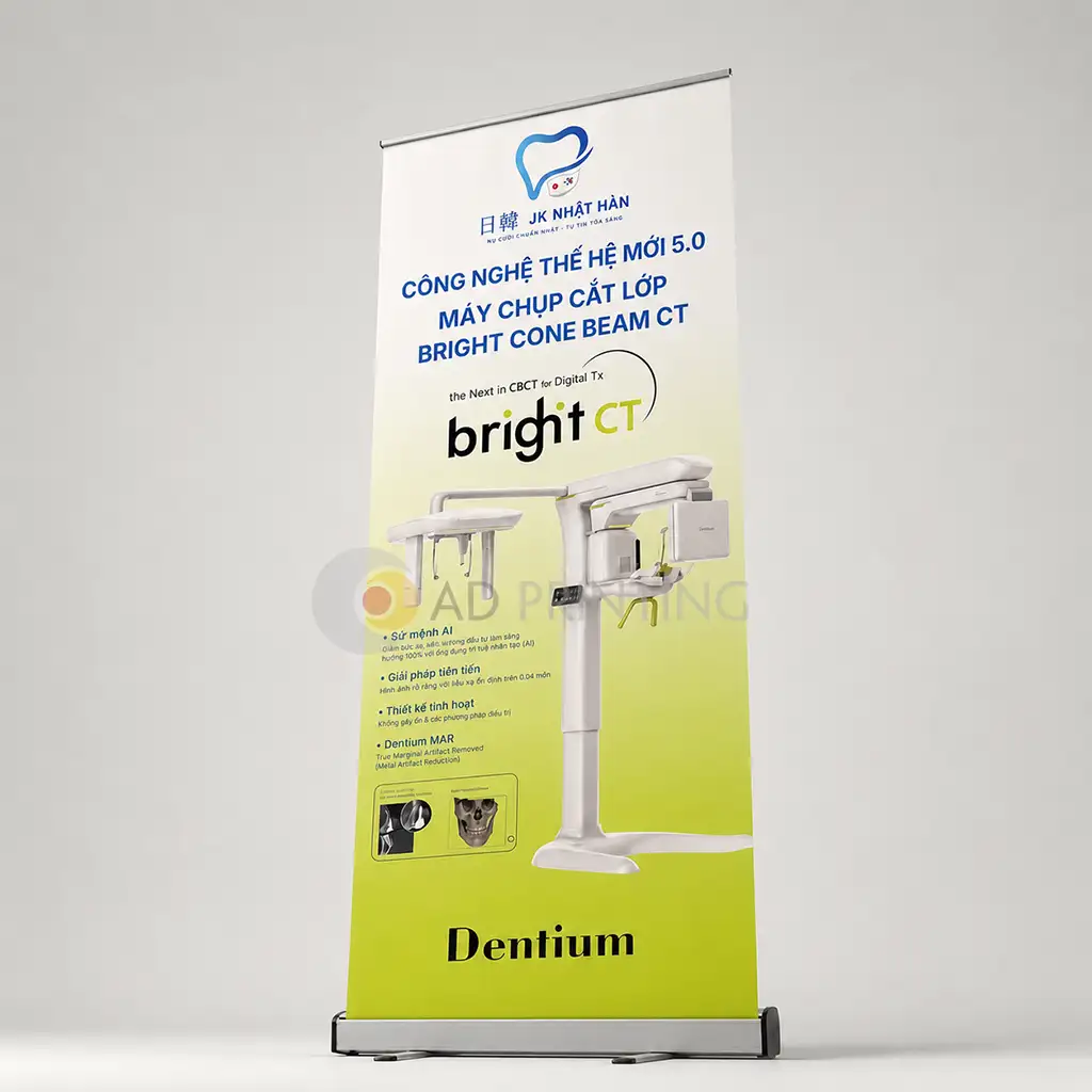 Standee cuộn nhôm bạc - Ảnh 3