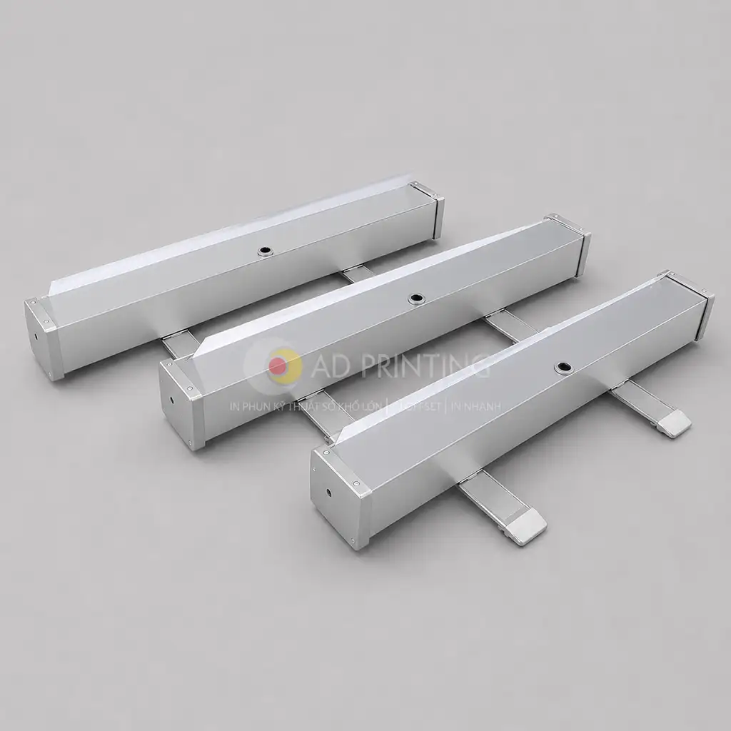 Standee cuộn nhôm bạc - Ảnh 4