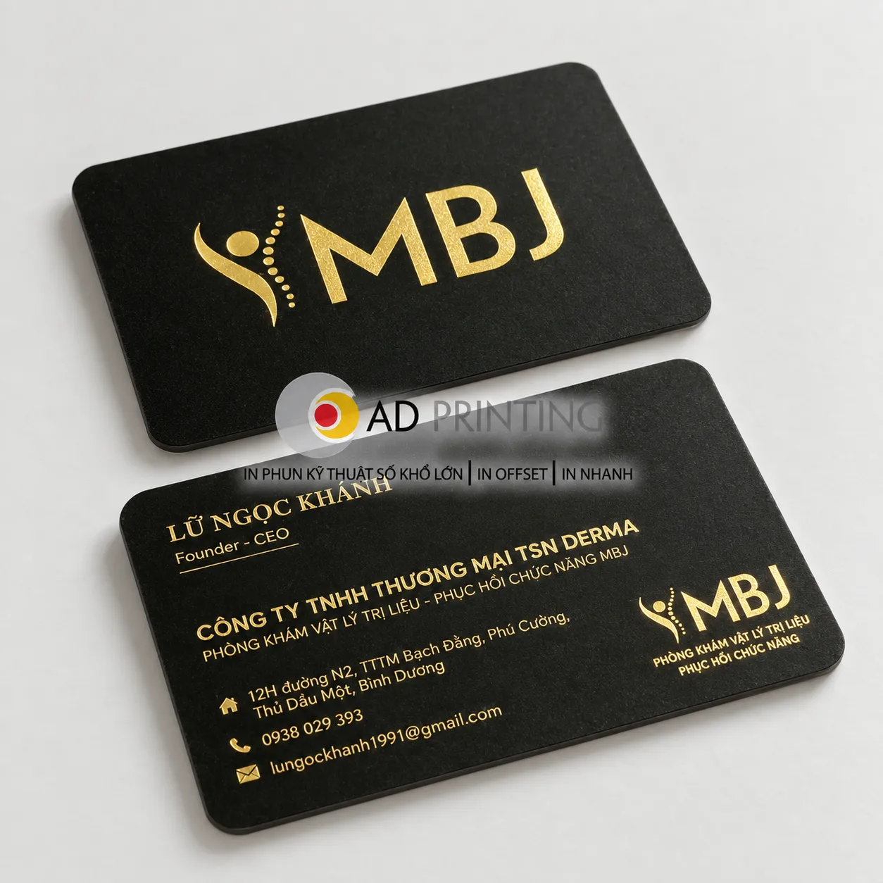 In thẻ nhựa PVC ép nhũ vàng