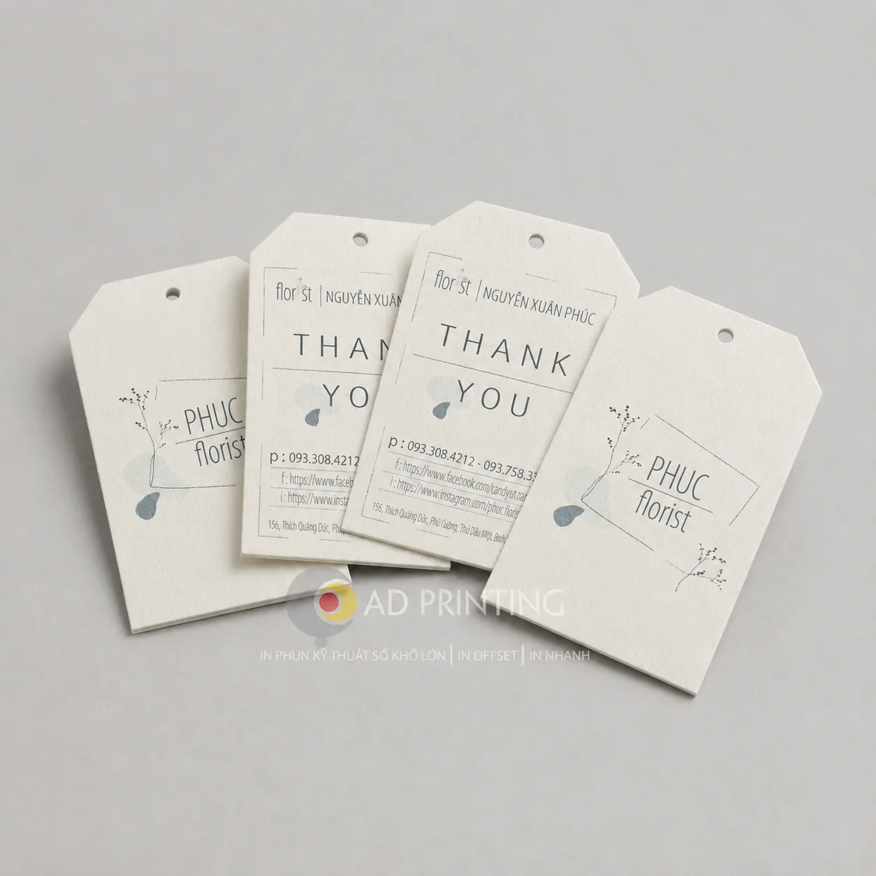 In thẻ Tag giấy mỹ thuật